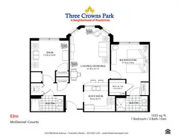 Floorplan of Three Crowns Park, Assisted Living, Nursing Home, Independent Living, CCRC, Evanston, IL 14