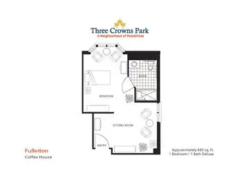 Floorplan of Three Crowns Park, Assisted Living, Nursing Home, Independent Living, CCRC, Evanston, IL 19
