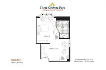 Floorplan of Three Crowns Park, Assisted Living, Nursing Home, Independent Living, CCRC, Evanston, IL 18
