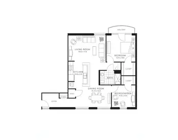 Floorplan of Three Crowns Park, Assisted Living, Nursing Home, Independent Living, CCRC, Evanston, IL 5
