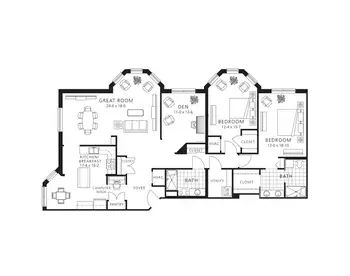 Floorplan of Three Crowns Park, Assisted Living, Nursing Home, Independent Living, CCRC, Evanston, IL 7
