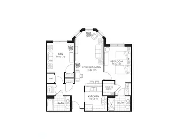 Floorplan of Three Crowns Park, Assisted Living, Nursing Home, Independent Living, CCRC, Evanston, IL 12