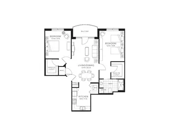 Floorplan of Three Crowns Park, Assisted Living, Nursing Home, Independent Living, CCRC, Evanston, IL 15