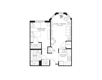 Floorplan of Three Crowns Park, Assisted Living, Nursing Home, Independent Living, CCRC, Evanston, IL 20