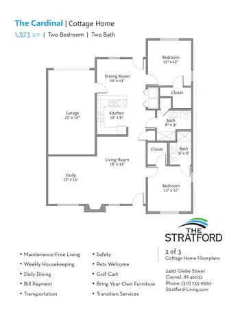 Floorplan of The Stratford, Assisted Living, Nursing Home, Independent Living, CCRC, Carmel, IN 4
