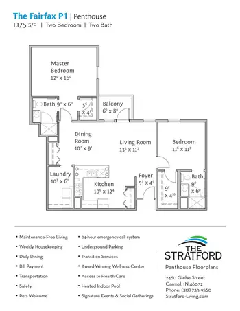 Floorplan of The Stratford, Assisted Living, Nursing Home, Independent Living, CCRC, Carmel, IN 7