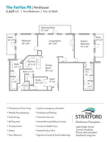 Floorplan of The Stratford, Assisted Living, Nursing Home, Independent Living, CCRC, Carmel, IN 11