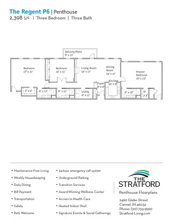 Floorplan of The Stratford, Assisted Living, Nursing Home, Independent Living, CCRC, Carmel, IN 19