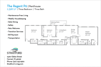 Floorplan of The Stratford, Assisted Living, Nursing Home, Independent Living, CCRC, Carmel, IN 20