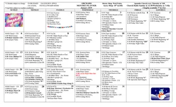 Activity Calendar of Christian Care Retirement Community, Assisted Living, Nursing Home, Independent Living, CCRC, Bluffton, IN 1