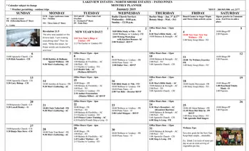 Activity Calendar of Christian Care Retirement Community, Assisted Living, Nursing Home, Independent Living, CCRC, Bluffton, IN 8