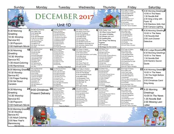 Activity Calendar of Compass Park, Assisted Living, Nursing Home, Independent Living, CCRC, Franklin, IN 13