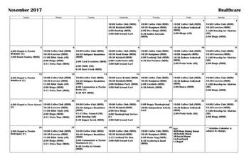 Activity Calendar of Lutheran Community Home, Assisted Living, Nursing Home, Independent Living, CCRC, Seymour, IN 1