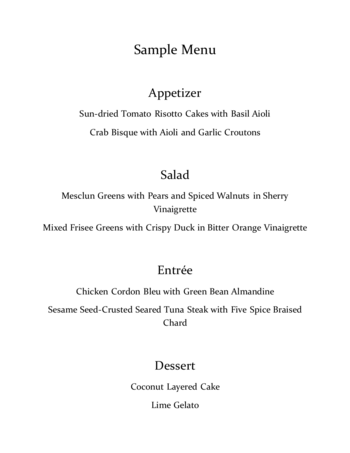 Dining menu of Marquette, Assisted Living, Nursing Home, Independent Living, CCRC, Indianapolis, IN 1