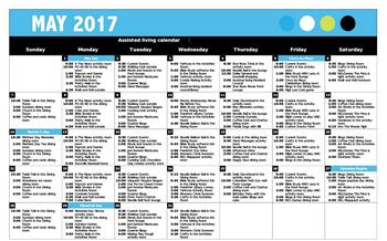 Activity Calendar of Milner, Assisted Living, Nursing Home, Independent Living, CCRC, Rossville, IN 2