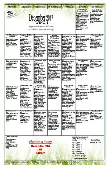 Activity Calendar of Ripley Crossing, Assisted Living, Nursing Home, Independent Living, CCRC, Milan, IN 7