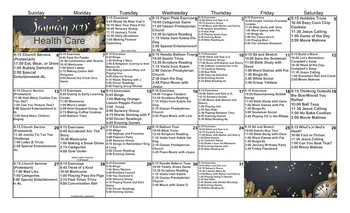 Activity Calendar of River Terrace Retirement Community, Assisted Living, Nursing Home, Independent Living, CCRC, Bluffton, IN 2