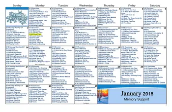 Activity Calendar of River Terrace Retirement Community, Assisted Living, Nursing Home, Independent Living, CCRC, Bluffton, IN 8