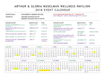 Activity Calendar of Swiss Village, Assisted Living, Nursing Home, Independent Living, CCRC, Berne, IN 1