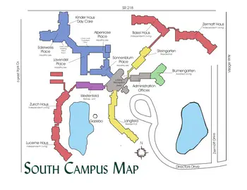 Campus Map of Swiss Village, Assisted Living, Nursing Home, Independent Living, CCRC, Berne, IN 4