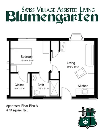 Floorplan of Swiss Village, Assisted Living, Nursing Home, Independent Living, CCRC, Berne, IN 2