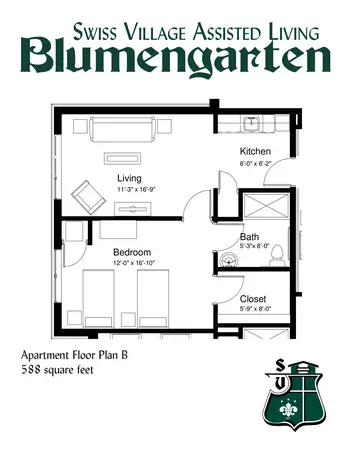 Floorplan of Swiss Village, Assisted Living, Nursing Home, Independent Living, CCRC, Berne, IN 3