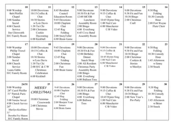 Activity Calendar of Timbercrest, Assisted Living, Nursing Home, Independent Living, CCRC, North Manchester, IN 2