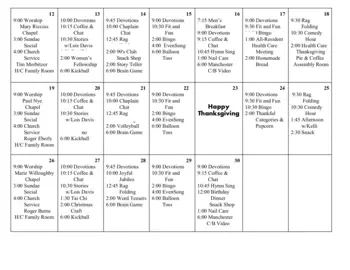 Activity Calendar of Timbercrest, Assisted Living, Nursing Home, Independent Living, CCRC, North Manchester, IN 13