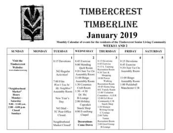 Activity Calendar of Timbercrest, Assisted Living, Nursing Home, Independent Living, CCRC, North Manchester, IN 15