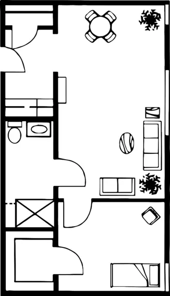 Floorplan of Adams Woodcrest, Assisted Living, Nursing Home, Independent Living, CCRC, Decatur, IN 2