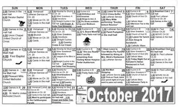 Activity Calendar of Adams Woodcrest, Assisted Living, Nursing Home, Independent Living, CCRC, Decatur, IN 5