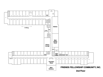 Campus Map of Friends Fellowship Community, Assisted Living, Nursing Home, Independent Living, CCRC, Richmond, IN 3