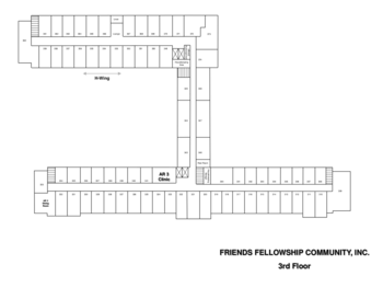 Campus Map of Friends Fellowship Community, Assisted Living, Nursing Home, Independent Living, CCRC, Richmond, IN 4