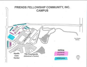 Campus Map of Friends Fellowship Community, Assisted Living, Nursing Home, Independent Living, CCRC, Richmond, IN 5