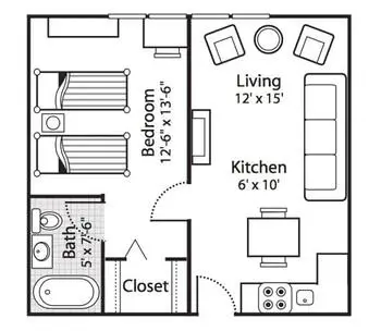 Floorplan of Grace Village, Assisted Living, Nursing Home, Independent Living, CCRC, Winona Lake, IN 4