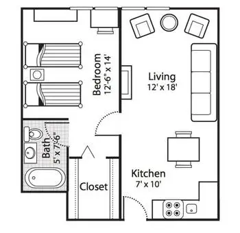 Floorplan of Grace Village, Assisted Living, Nursing Home, Independent Living, CCRC, Winona Lake, IN 5