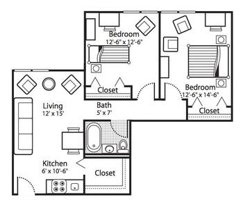 Floorplan of Grace Village, Assisted Living, Nursing Home, Independent Living, CCRC, Winona Lake, IN 7