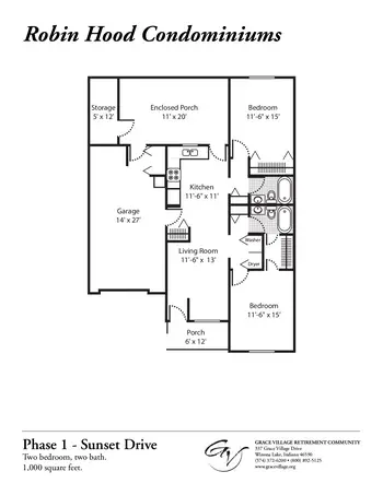 Floorplan of Grace Village, Assisted Living, Nursing Home, Independent Living, CCRC, Winona Lake, IN 13