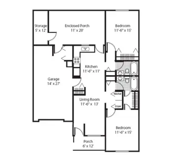 Floorplan of Grace Village, Assisted Living, Nursing Home, Independent Living, CCRC, Winona Lake, IN 14