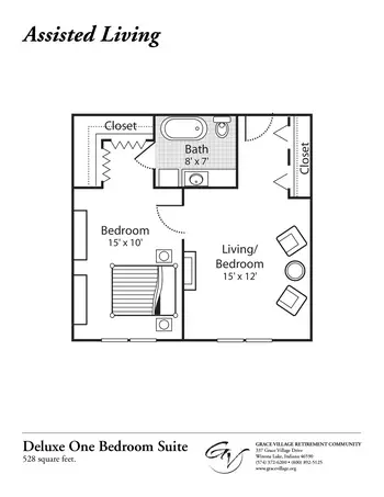 Floorplan of Grace Village, Assisted Living, Nursing Home, Independent Living, CCRC, Winona Lake, IN 2