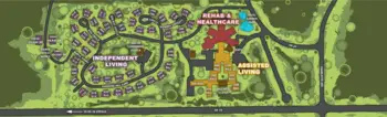 Campus Map of Hubbard Hill, Assisted Living, Nursing Home, Independent Living, CCRC, Elkhart, IN 1