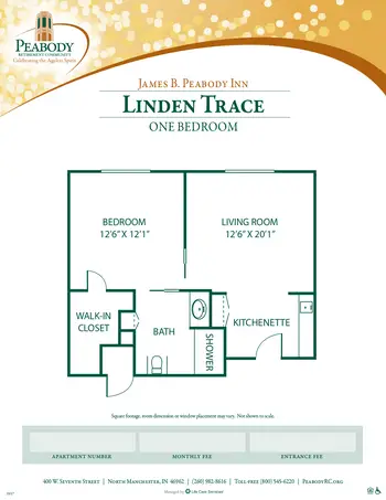 Floorplan of Peabody Retirement Community, Assisted Living, Nursing Home, Independent Living, CCRC, North Manchester, IN 11
