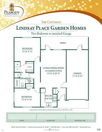 Floorplan of Peabody Retirement Community, Assisted Living, Nursing Home, Independent Living, CCRC, North Manchester, IN 19