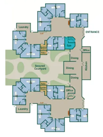 Campus Map of Peabody Retirement Community, Assisted Living, Nursing Home, Independent Living, CCRC, North Manchester, IN 1