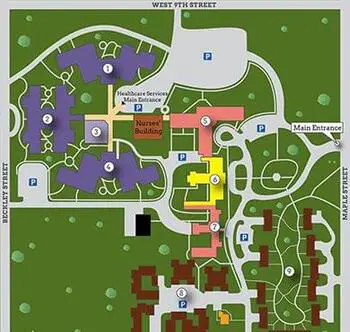 Campus Map of Peabody Retirement Community, Assisted Living, Nursing Home, Independent Living, CCRC, North Manchester, IN 2