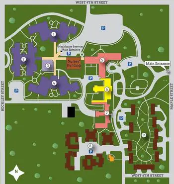 Campus Map of Peabody Retirement Community, Assisted Living, Nursing Home, Independent Living, CCRC, North Manchester, IN 4