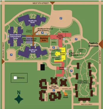Campus Map of Peabody Retirement Community, Assisted Living, Nursing Home, Independent Living, CCRC, North Manchester, IN 3