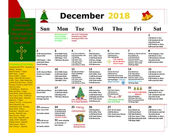 Activity Calendar of Bethesda Home, Assisted Living, Nursing Home, Independent Living, CCRC, Goessel, KS 1