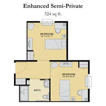 Floorplan of Westchester Village of Lenexa, Assisted Living, Nursing Home, Independent Living, CCRC, Lenexa, KS 11