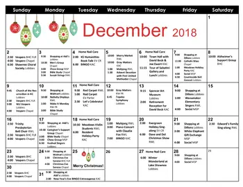 Activity Calendar of Brewster Place, Assisted Living, Nursing Home, Independent Living, CCRC, Topeka, KS 7